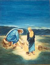 Jesus e M. Madalena- Pintura de Maria